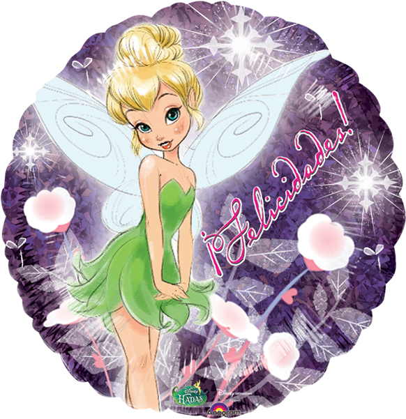 Globo Campanita Felicidades - Disney Fairies Official 2016 Slim Calendar (600x600), Png Download