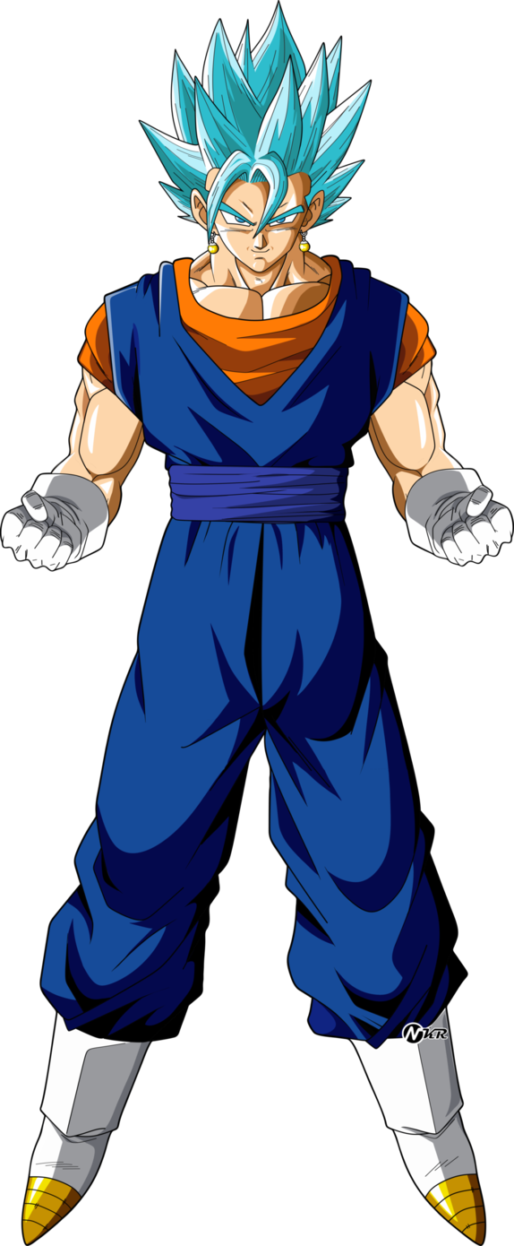 Com/galler Twitter - Vegetto Ssj God Blue (574x1390), Png Download