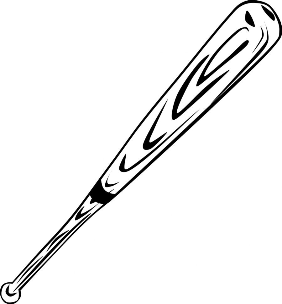 Baseball Bat Clip Art Clipart Major League Baseball - Clip Arts Black And White Bat (900x968), Png Download