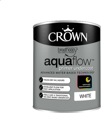 Crown Aquaflow Pure Brilliant White Undercoat 750ml - Crown Paints (440x440), Png Download