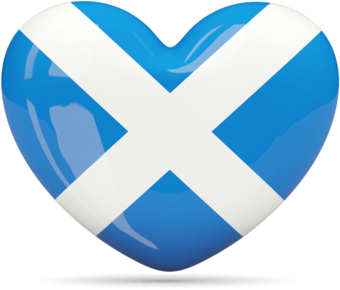 Scotland On Emaze - Scotland Flag In A Heart (640x480), Png Download