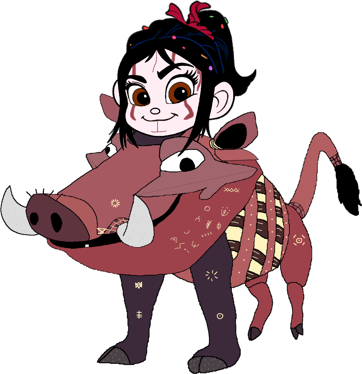 Hakuna Matata Images Vanellope Dressed As Pumbaa Hd - Pumbaa The Lion King Broadway (1254x1290), Png Download