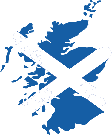 Scotland Flag Map Wall Sticker - Scotland Clip Art (375x452), Png Download