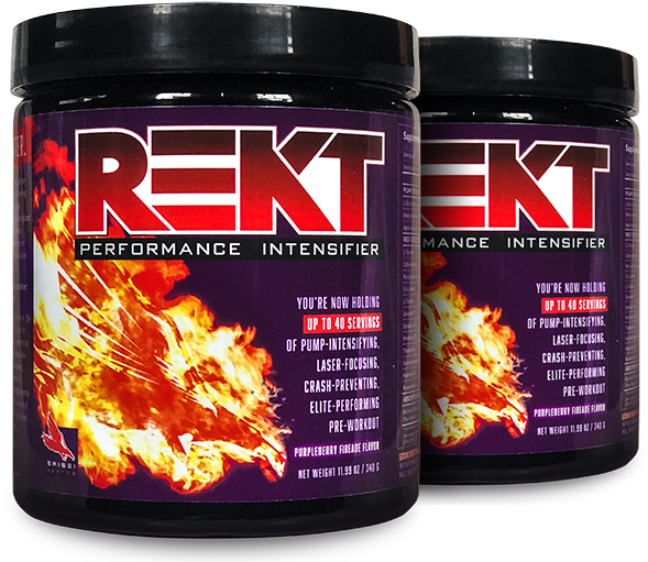 Two Tubs Of Rekt Preworkout Performance Optimizer (624x608), Png Download
