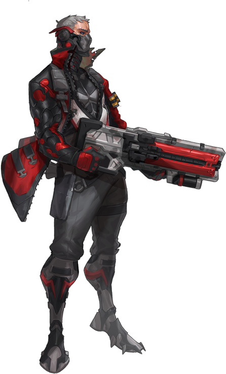 - 3 - - Reaper Concept Art Overwatch (540x764), Png Download