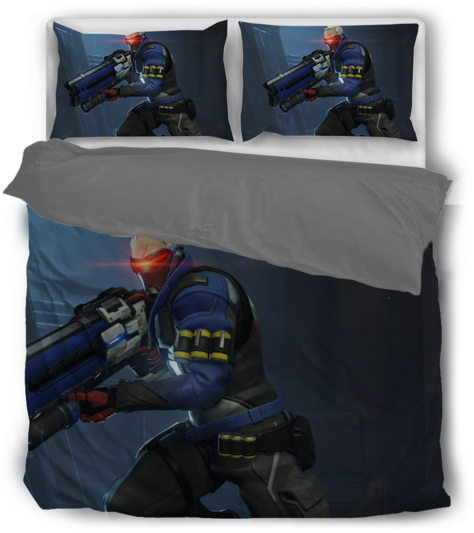 76 3d Bedset - Maul Cosplay Soldier 76 (475x600), Png Download