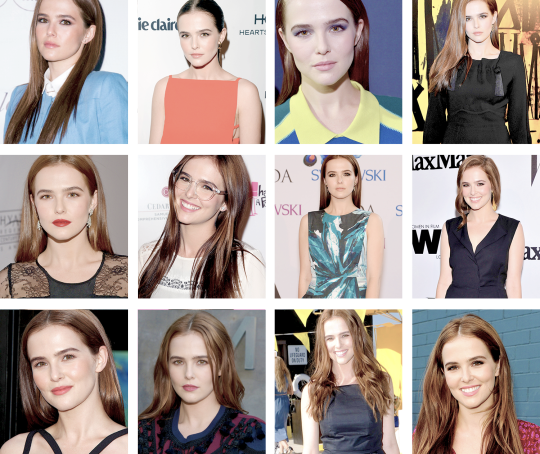 Zoey Deutch - Collage (540x454), Png Download