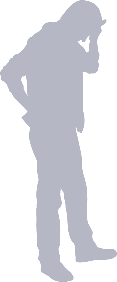 Men - Women - “ - Sad Man Vector (392x940), Png Download
