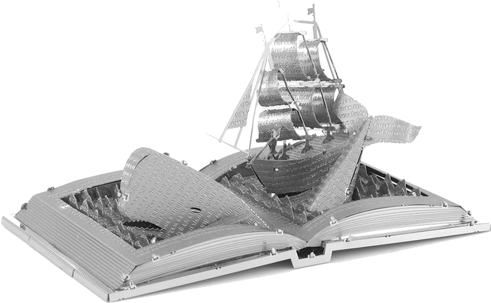 $375$319 - Fascinations Metal Earth Moby Dick Book Sculpture 3d (1000x800), Png Download