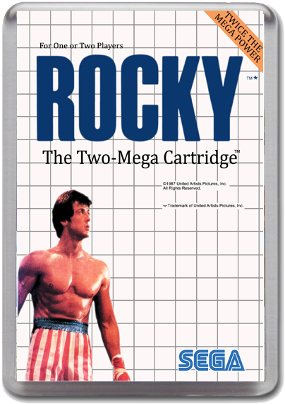 Rocky Sega Master System Game Inspired Fridge Magnet - Rocky Video Game (800x800), Png Download