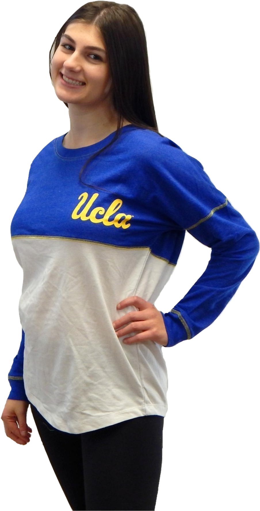 Ucla Bruins Officially Licensed Logo Junior Fit Drop - T-shirt (1000x1792), Png Download