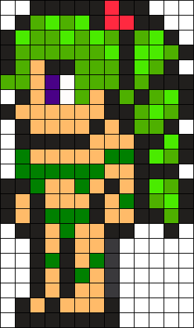 Terraria Dryad Perler Bead Pattern / Bead Sprite - Perler Bead Patterns Terraria (274x463), Png Download