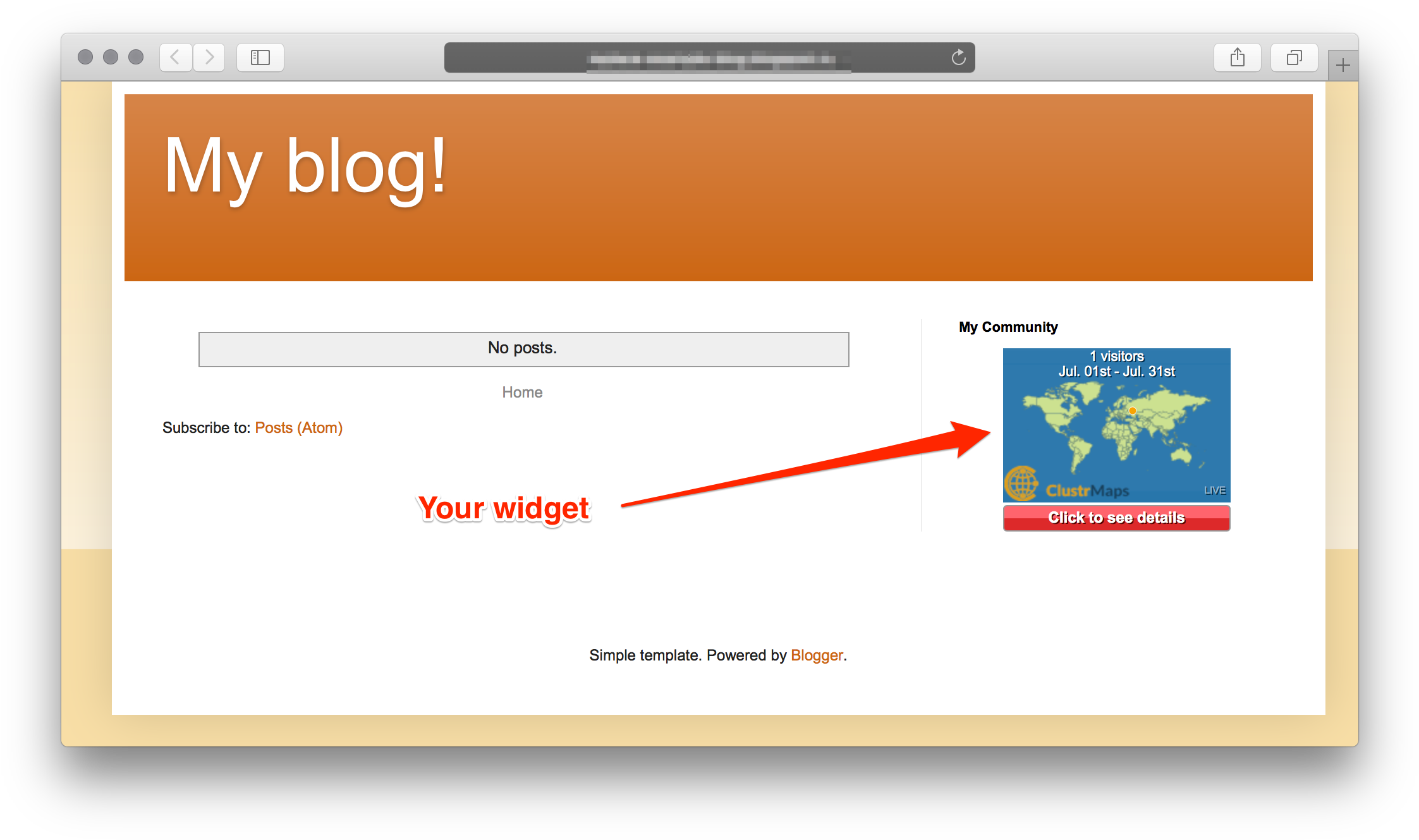 Clustrmaps Widget Integrated With Blogger - Loft Art: Peragine's Black Map World, 137x183in. (2276x1352), Png Download