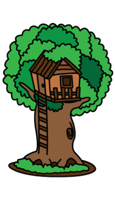 Treehouse With Ladder - Tree House (400x400), Png Download