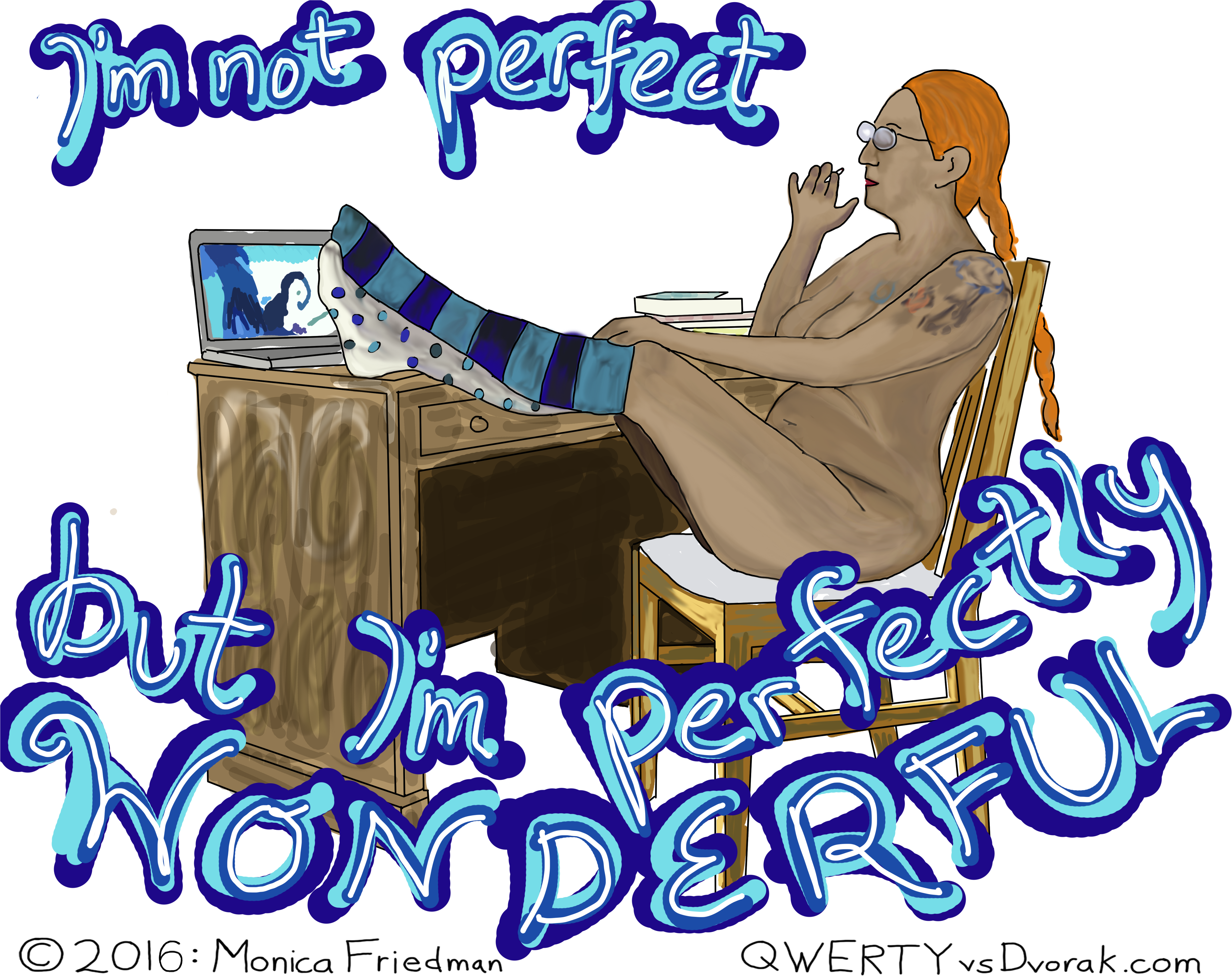 Perfectly Wonderful - Cartoon (5400x4320), Png Download