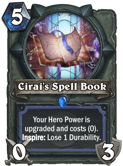 "cirai's Spell Book" Mage Weapon To Upgrade The Hero - Atiesh Greatstaff Of The Guardian Hearthstone (400x550), Png Download