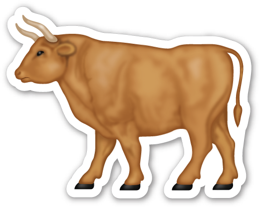 Ox - Taurus Emoji (529x421), Png Download