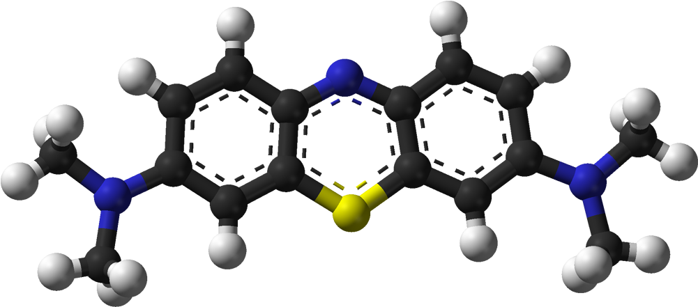 Methylene Blue Ox 3d Balls - Methylene Blue 3d Structure (1100x540), Png Download
