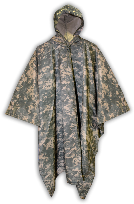 U - S - A - Reversible Poncho - Military (466x700), Png Download