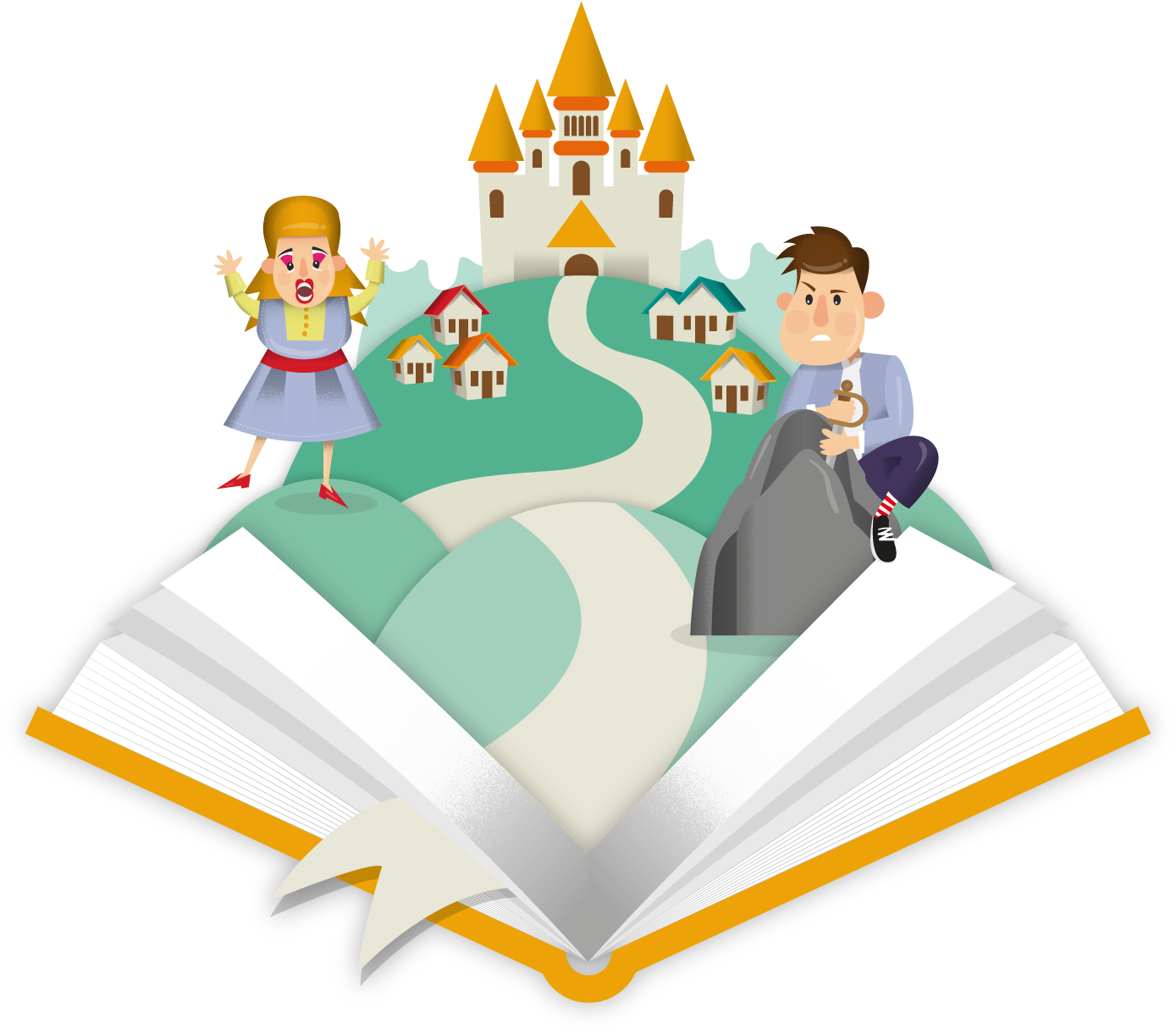 Fairy Tale Clipart Once Upon Time - Once Upon A Time Book Clip Art (1409x1242), Png Download