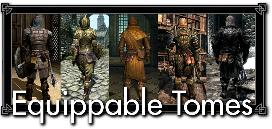 Equippable Tomes Is A Mod That Adds Books That Can - Skyrim Mage Accessories Mod (921x436), Png Download