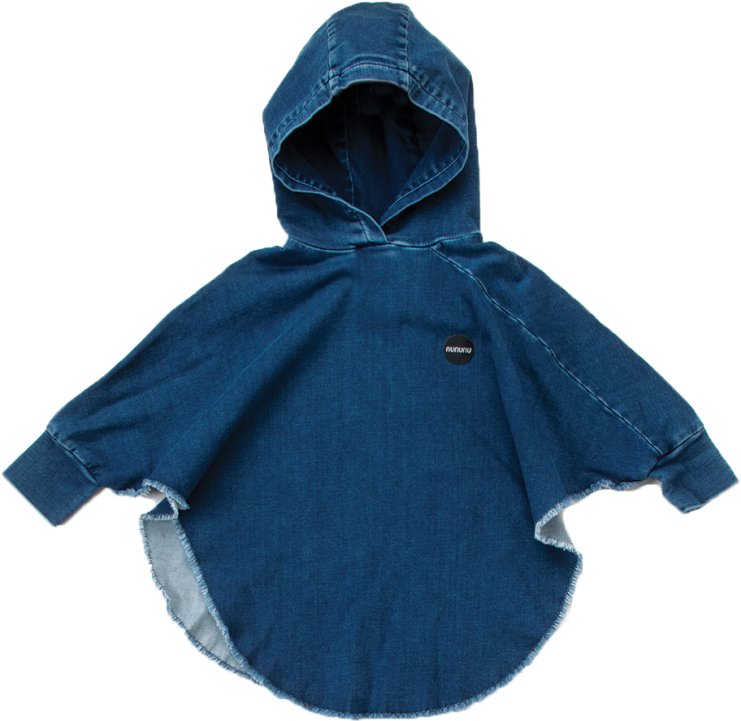 Nununu Denim Poncho - Hoodie (960x720), Png Download