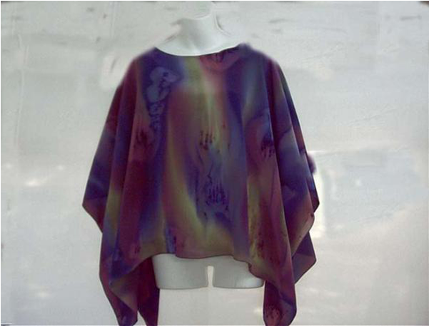 Silk Poncho Woman's Poncho - Purple, Burgundy & Yellow Silk Poncho By Galilee (600x600), Png Download