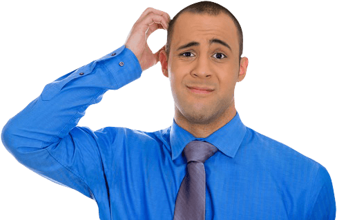 Head-scratch - Man Scratching Head Png (488x319), Png Download