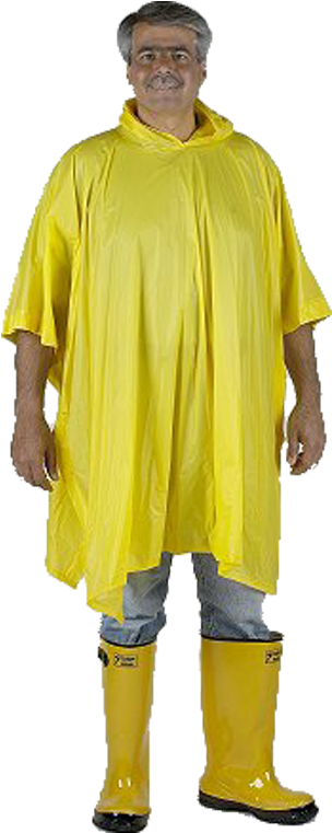 Download # Yp810 Yellow Storm Poncho Work Force - Rain Poncho - Full