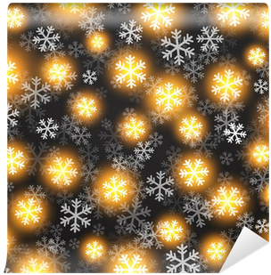 Vector Background With Golden Falling Snow On Black - Snow (400x400), Png Download