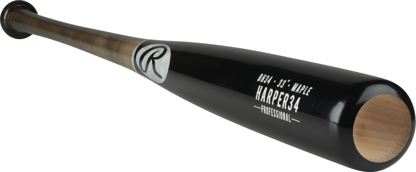 2018 Rawlings Pro Label Bryce Harper Game Day Maple - Rawlings Pro Wood Bat Bryce Harper (1399x580), Png Download