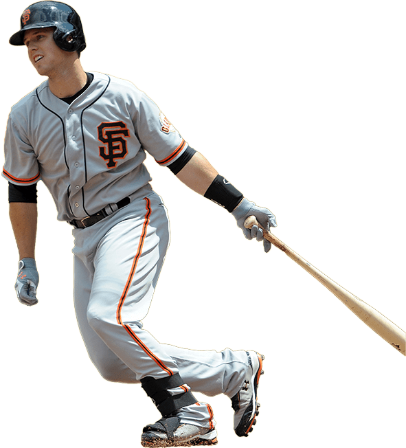 Bryce Harper Batting Gloves - Buster Posey No Background (591x652), Png Download