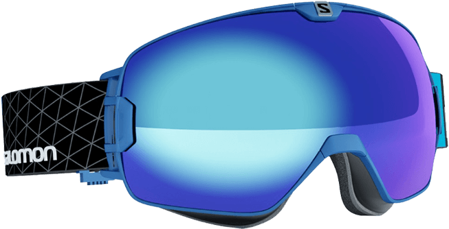 Ski-glasses - Salomon Xmax Blue+xtra Lens Asian Fit Goggles (850x473), Png Download