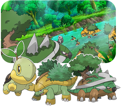 Pokemon Of The Week - Pokemon Sun And Moon Turtwig (436x385), Png Download