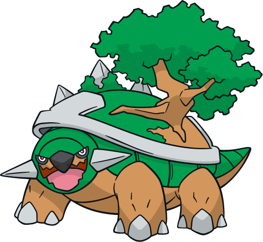 Turtwig, The Tiny Leaf Pokémon, Is The Grass-type Pokémon - Pokemon Torterra Dream World (536x493), Png Download