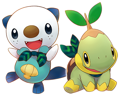 Oshawatt & Turtwig - Pokemon Super Mystery Dungeon Oshawott (393x315), Png Download