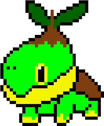 Turtwig - Minecraft Turtwig (370x400), Png Download