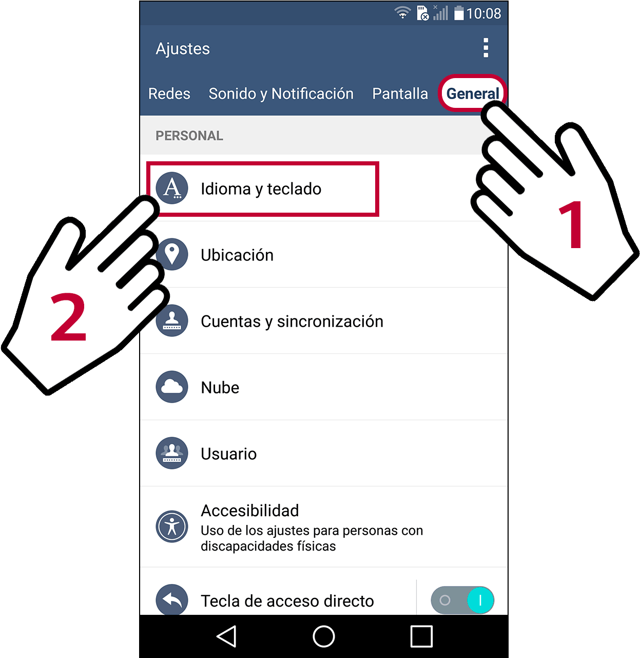 Lg Ajustes General Idioma Y Teclado - Memory Card (1280x1280), Png Download