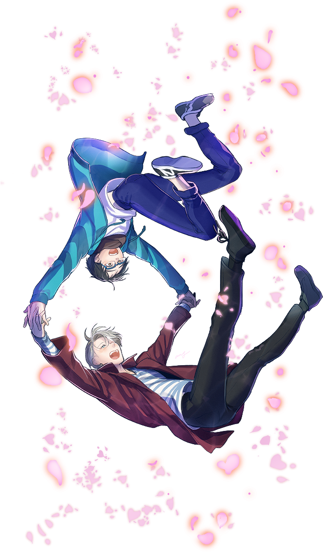 Yuri On Ice- Victor Nikiforov And Yuri Katsuki - Yuri Y Viktor Fondos (700x1245), Png Download