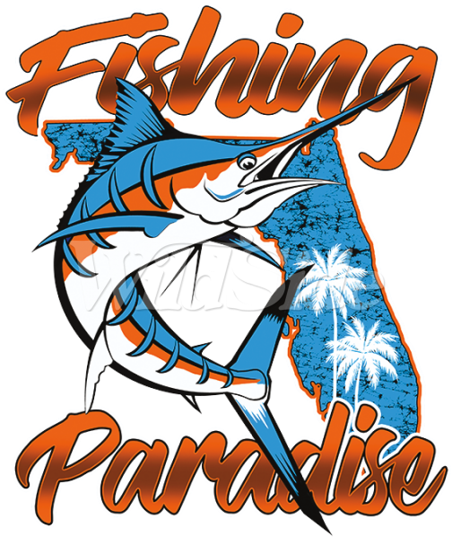 Fishing Paradise Florida State - Illustration (600x600), Png Download