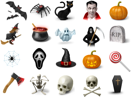 Halloween Icons Halloween Icons, Halloween Cat, Icon - Icones Para Desktop (452x336), Png Download