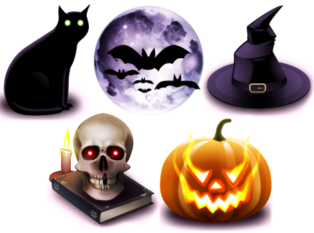Icons Halloween Free - Skull Icon (452x336), Png Download