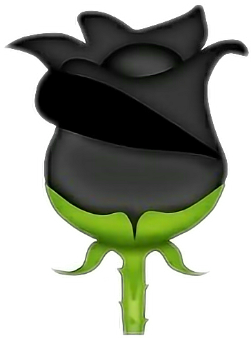 Report Abuse - Black Rose Emoji Png (364x490), Png Download