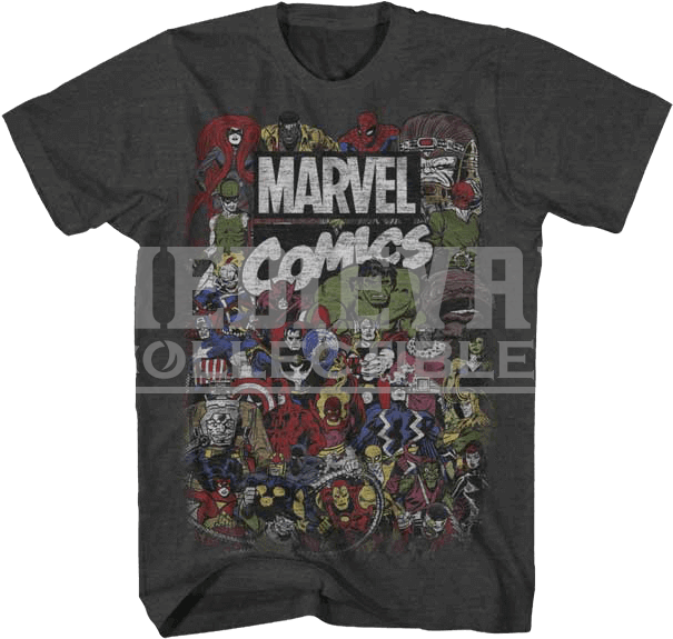 Vintage Marvel Comics T-shirt - T Shirt Vintage Marvel (605x605), Png Download