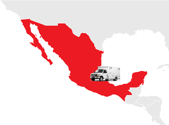 Mexico City Mapambulance Network, Inc - Mexico Map Icon Blue (600x440), Png Download