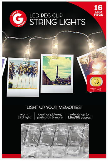 Led Peg Clip String Lights - Light-emitting Diode (800x620), Png Download