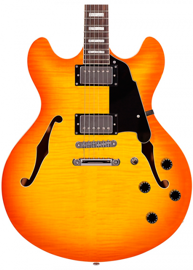 D'angelico Premier Series Dc With Stop Tail Piece Hollowbody - D Angelico Premier Dc (800x554), Png Download