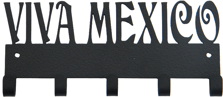 Viva Mexico Black 5 Hook Medal Display Hanger - Viva Mexico Png White (800x400), Png Download