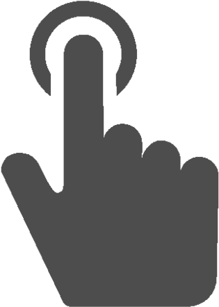 Touching Hand Wide New Color - Sign (1000x500), Png Download