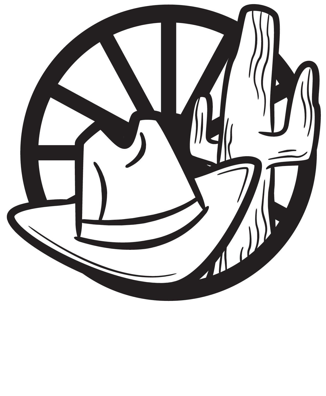 Black & White Western Audio Logo With White Text - Clip Art (1333x1620), Png Download
